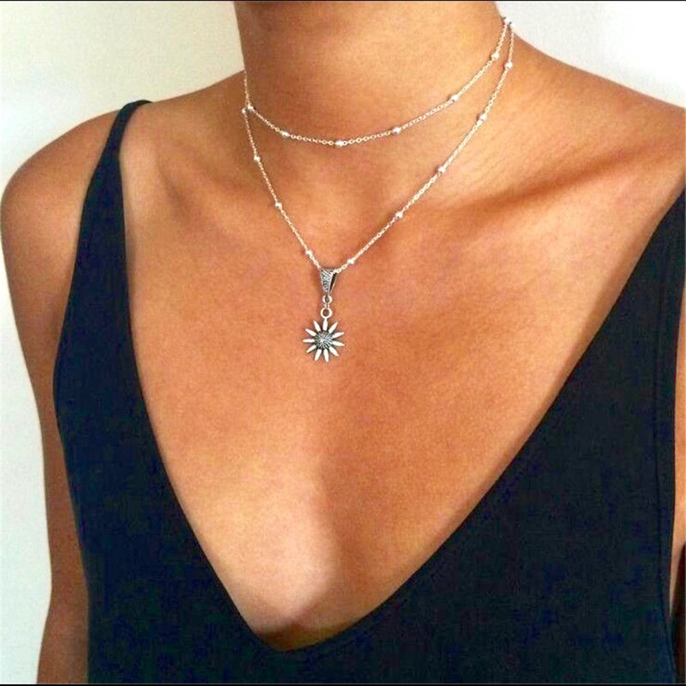 SALE ✨Sunflower Boho Layer Necklace✨